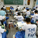 Students study in the evening ahead of the annual national college entrance examination, or "gaokao", at a high school in Handan, Hebei province, China May 23, 2018.